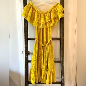 Zara Yellow Lace Summer Dress! ☀️👗